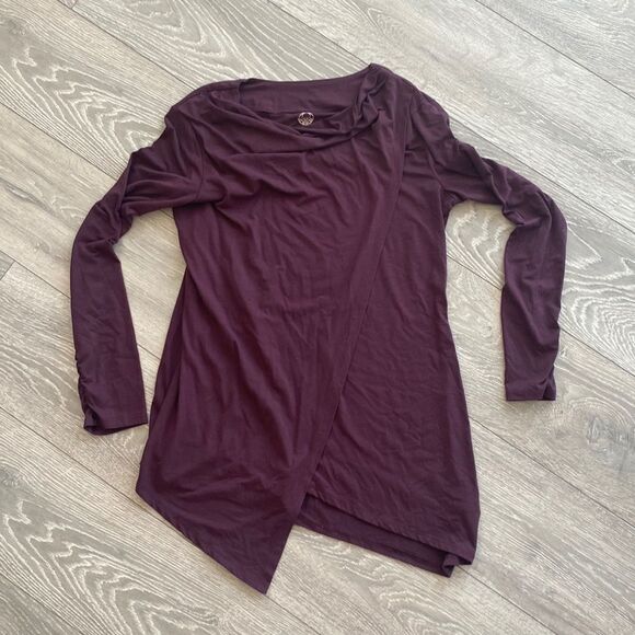 Super Soft Faux Wrap Purple Top - Picture 1 of 7